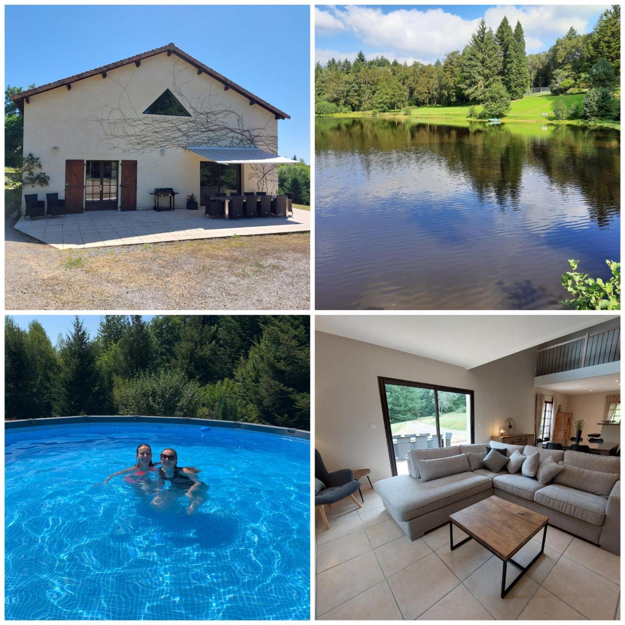 "Le Petit Bonheur" Gite Van 4 Tot 12 Personen Met Prive Vijver Van 2Ha Maisonnais-Sur-Tardoire 外观 照片